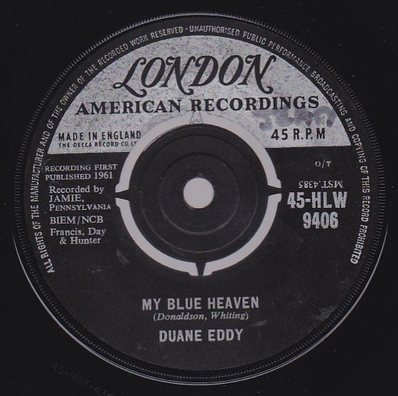 Duane Eddy : My Blue Heaven / Drivin' Home (7")