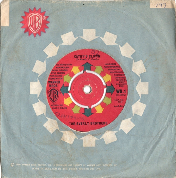 Everly Brothers : Cathy's Clown (7", Single)