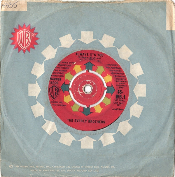 Everly Brothers : Cathy's Clown (7", Single)