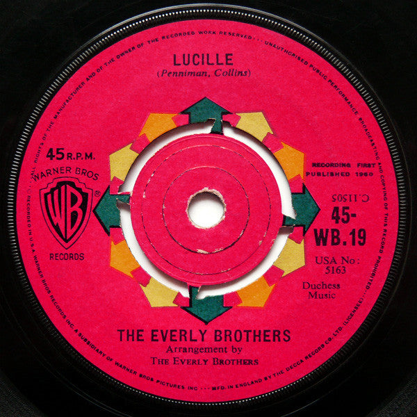 Everly Brothers : Lucille / So Sad (To Watch Good Love Go Bad) (7", Single)