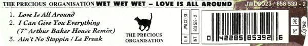 Wet Wet Wet : Love Is All Around (CD, Single)