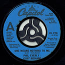 Phil Everly, Cliff Richard : She Means Nothing To Me (7", Single, Blu)