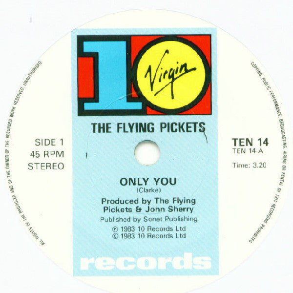 The Flying Pickets : Only You (7", Single)