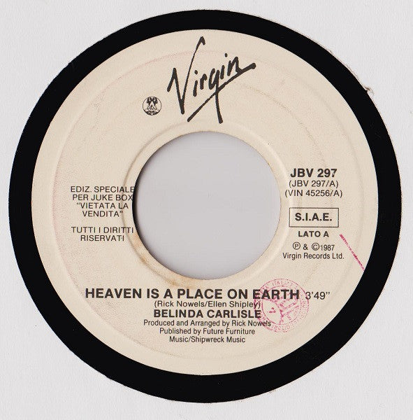 Belinda Carlisle / Pretty Poison : Heaven Is A Place On Earth / Catch Me (I'm Falling) (Radio Mix) (7", Jukebox)