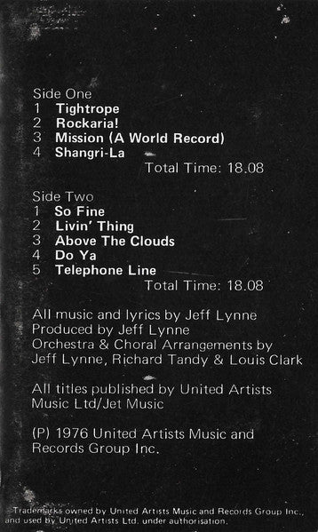 Electric Light Orchestra : A New World Record (Cass, Album)