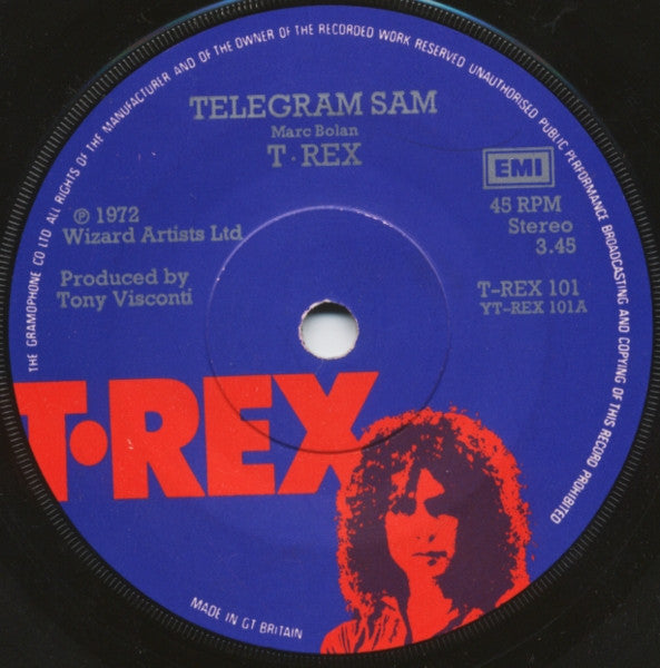 T. Rex : Telegram Sam (7", Maxi, Sol)