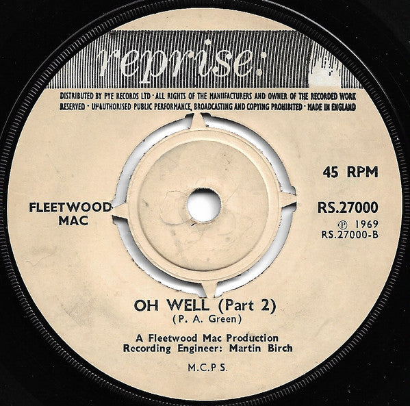 Fleetwood Mac : Oh Well (Part 1) (7", Single, Thi)