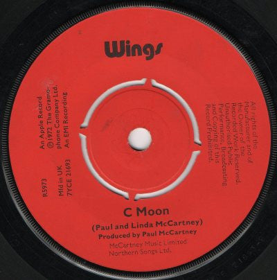 Wings (2) : Hi, Hi, Hi / C Moon (7", Single)