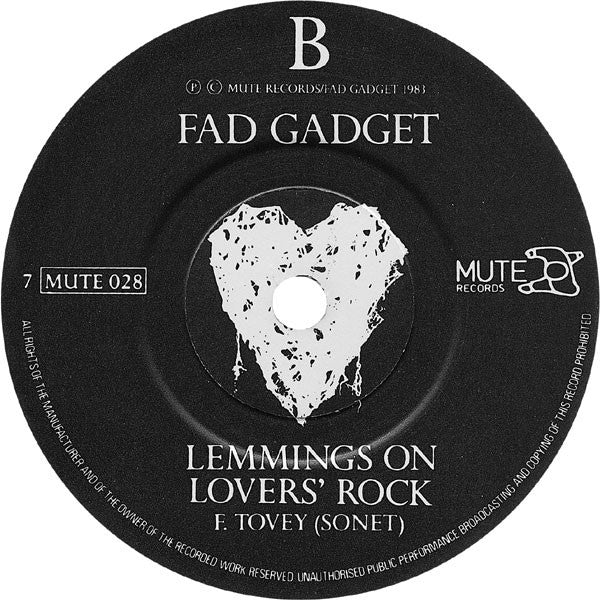 Fad Gadget : I Discover Love (7", Single)