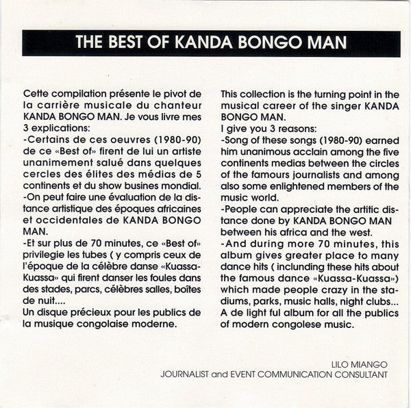 Kanda Bongo Man : The Best Of Kanda Bongo Man (CD, Comp)