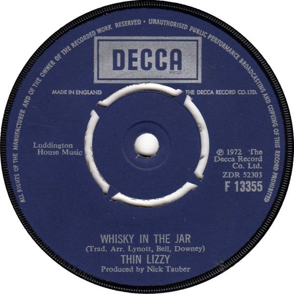 Thin Lizzy : Whisky In The Jar (7", Single)