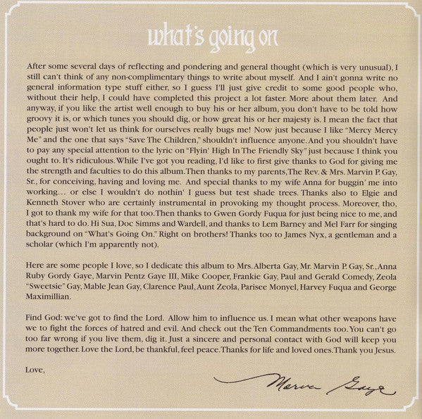 Marvin Gaye : What's Going On (CD, Album, RE, RM, RP, EDC)