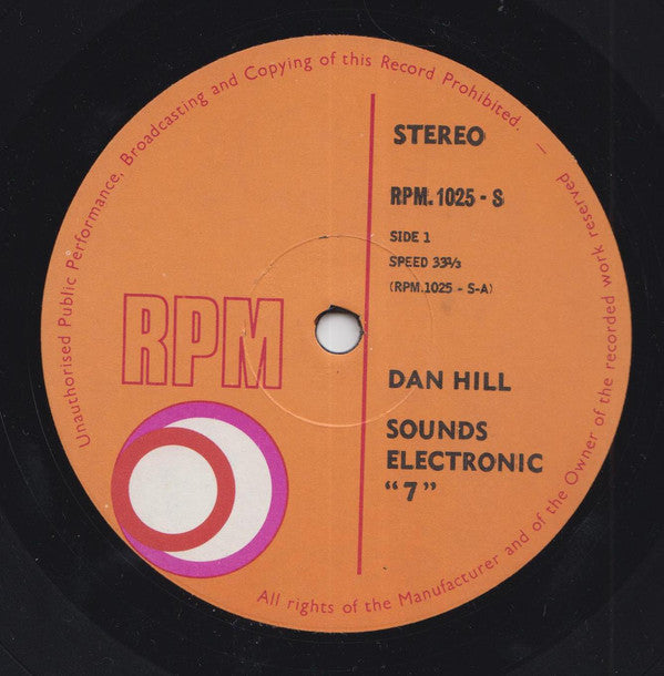 Dan Hill (2) : Sounds Electronic "7" (LP, Album, Gat)