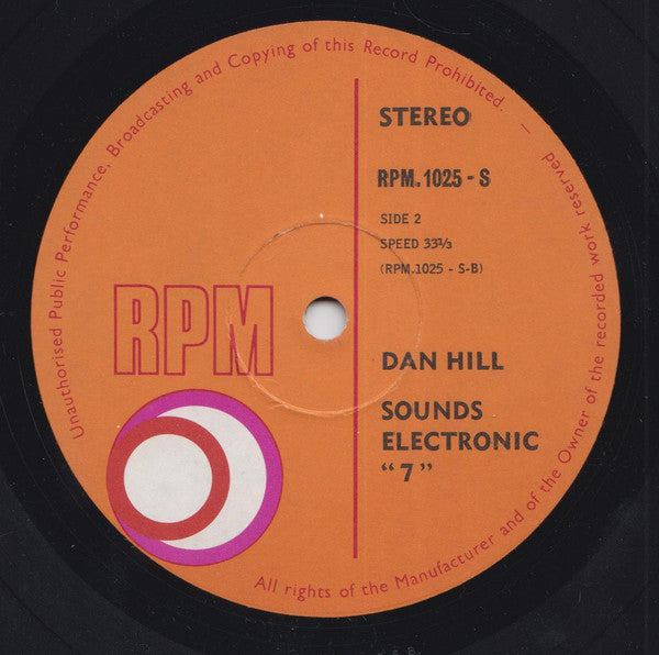 Dan Hill (2) : Sounds Electronic "7" (LP, Album, Gat)