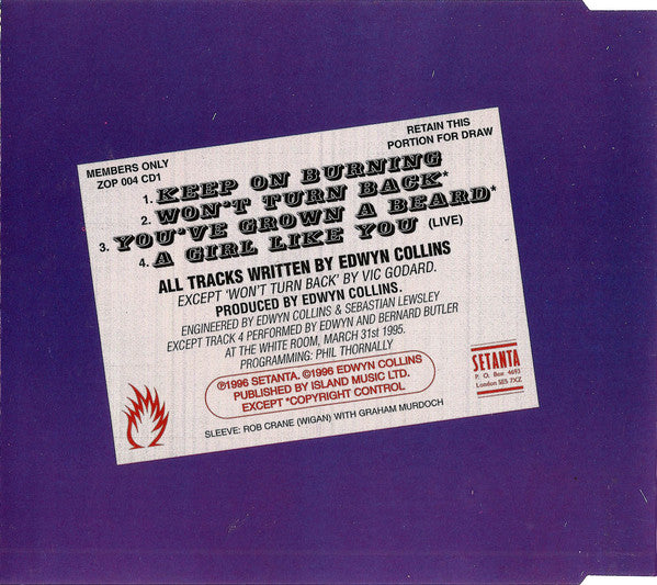 Edwyn Collins : Keep On Burning (CD, Single, CD1)