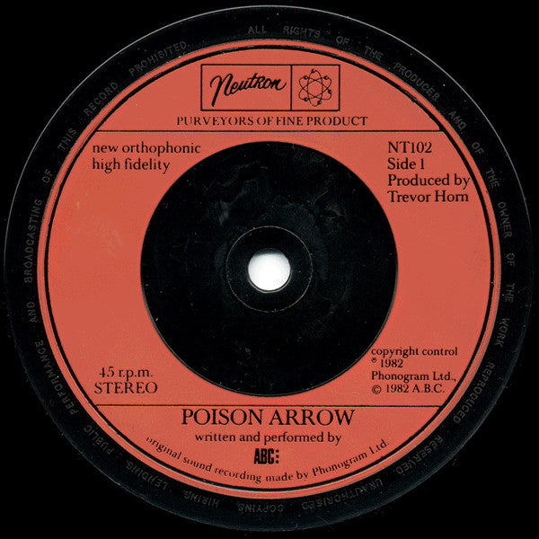 ABC : Poison Arrow (7", Single, Red)