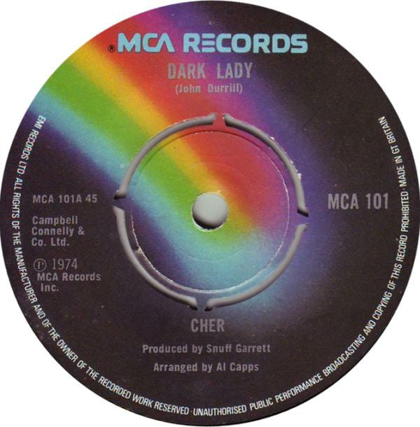 Cher : Dark Lady (7", Single)