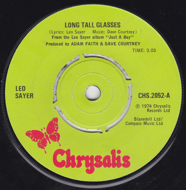 Leo Sayer : Long Tall Glasses (7", Single)