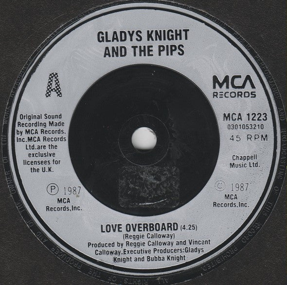 Gladys Knight And The Pips : Love Overboard (7", Single)