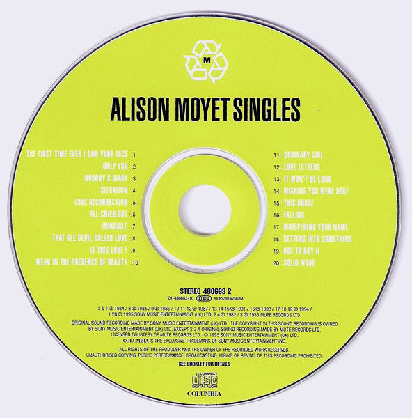 Alison Moyet : Singles (CD, Comp)