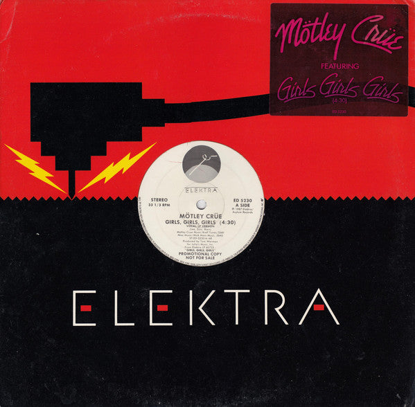 Mötley Crüe : Girls, Girls, Girls (12", Single, Promo)