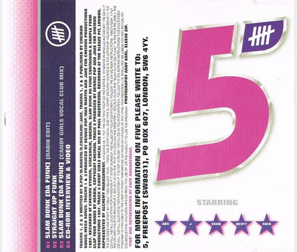 Five : Slam Dunk (Da Funk) (CD, Single, Enh, CD1)