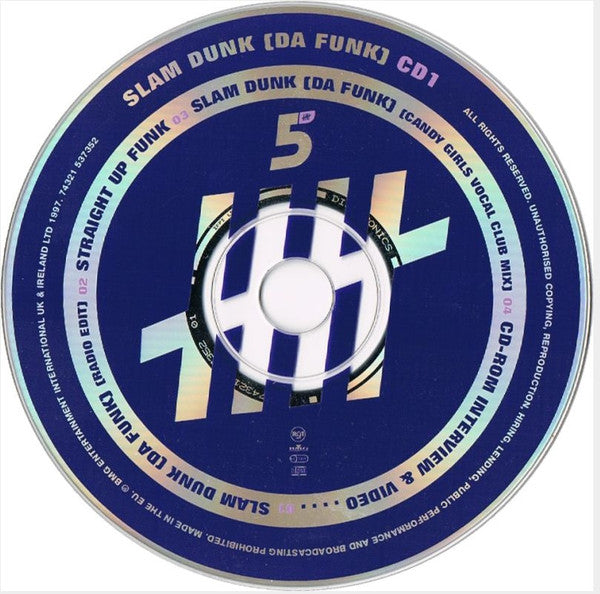 Five : Slam Dunk (Da Funk) (CD, Single, Enh, CD1)