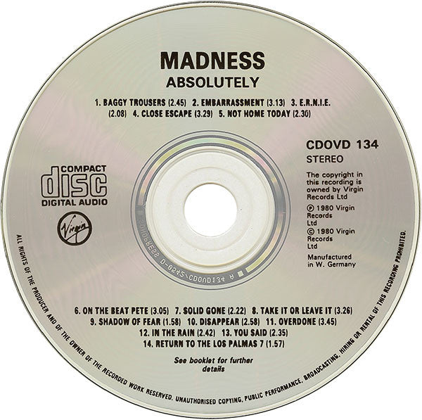 Madness : Absolutely (CD, Album, RE)