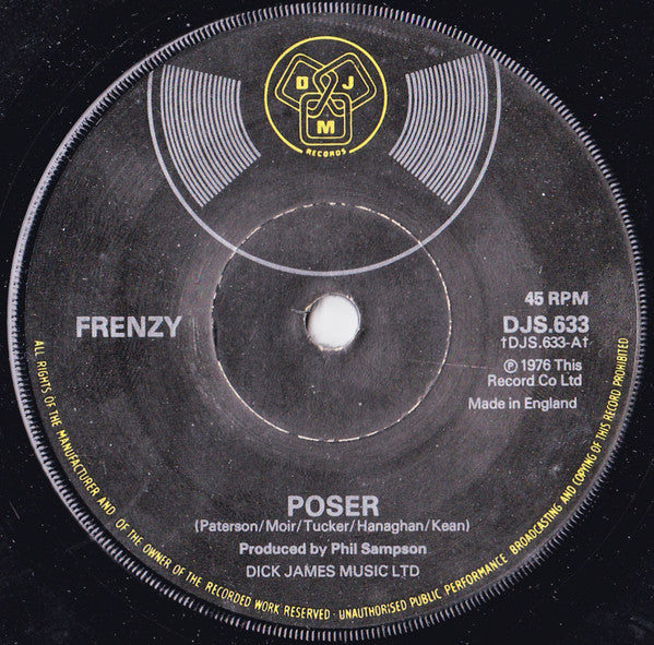 Frenzy (8) : Poser (7", Single)