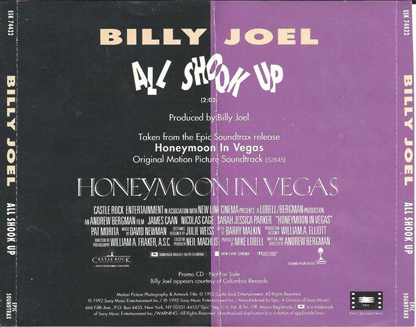 Billy Joel : All Shook Up (CD, Single, Promo)