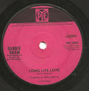 Sandie Shaw : Long Live Love (7", Single, Sol)