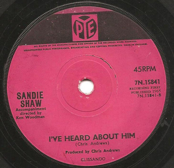 Sandie Shaw : Long Live Love (7", Single, Sol)