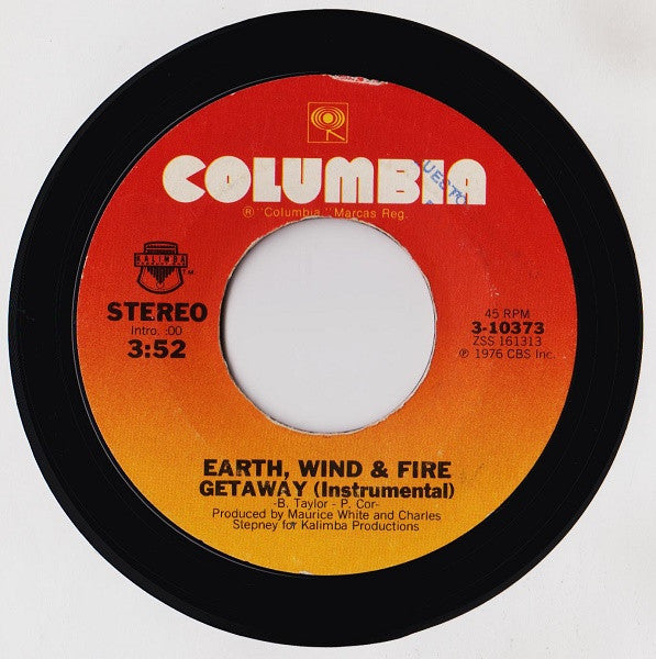 Earth, Wind & Fire : Getaway (7", Styrene, Ter)