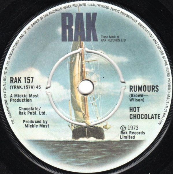 Hot Chocolate : Rumours (7", Single)