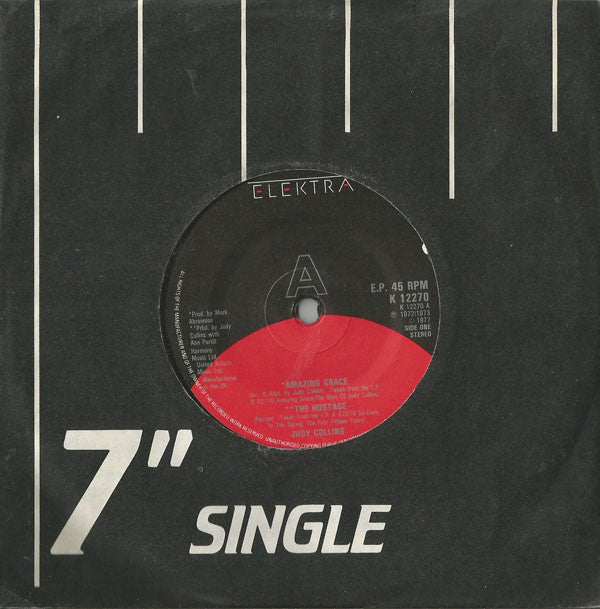 Judy Collins : Amazing Grace / The Hostage (7", EP, RP, Bla)