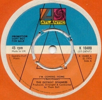 Spinners : I'm Coming Home (7", Promo)