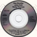 Ken Boothe / John Holt / Nicky Thomas : Everything I Own / Help Me Make It Through The Night / Love Of The Common People (CD, Mini, Single)