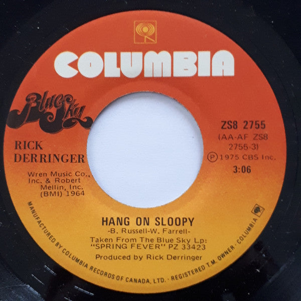 Rick Derringer : Hang On Sloopy (7", Single)