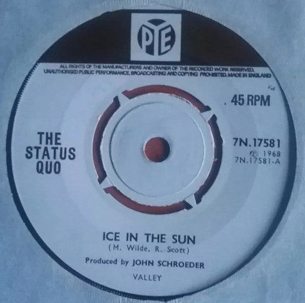 The Status Quo* : Ice In The Sun (7", Single, 4-P)