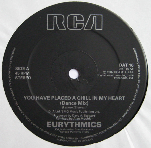 Eurythmics : You Have Placed A Chill In My Heart (12", Single)