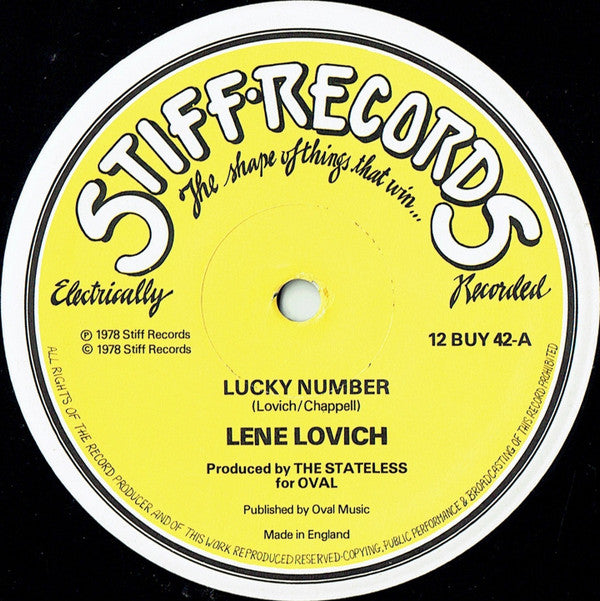 Lene Lovich : Lucky Number (12")