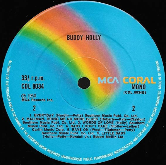 Buddy Holly : Buddy Holly (LP, Album, Mono, RE)