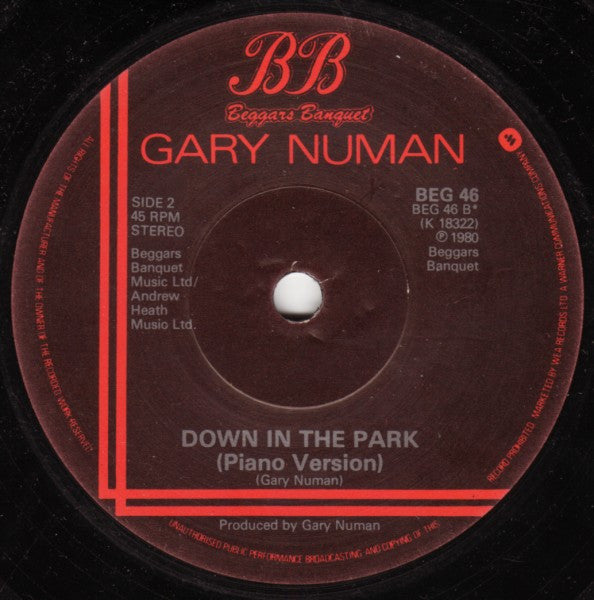 Gary Numan : I Die: You Die (7", Single)