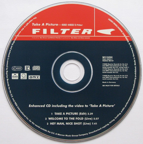 Filter (2) : Take A Picture (CD, Single, Enh)