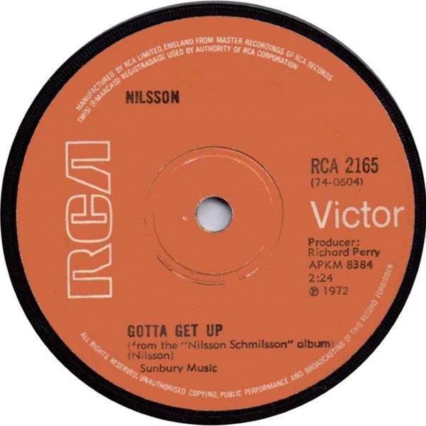 Nilsson* : Without You (7", Single, Sol)