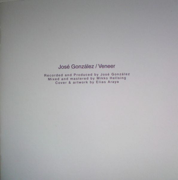 José González : Veneer (CD, Album)