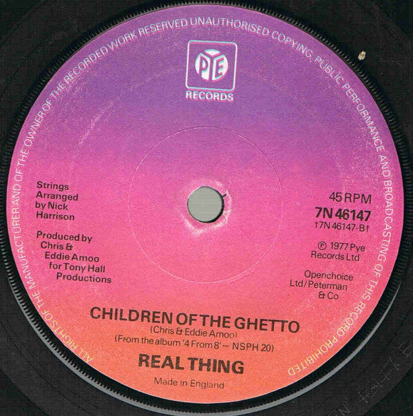 Real Thing* : Can You Feel The Force? (7", Single, Sol)