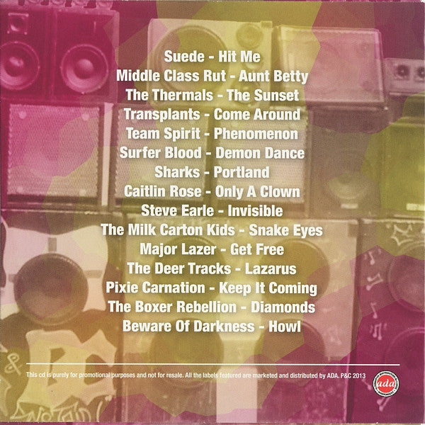 Various : ADA Sampler Spring 2013 (CD, Comp, Promo)