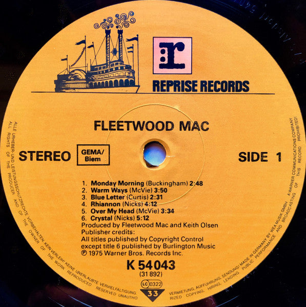 Fleetwood Mac : Fleetwood Mac (LP, Album, RE)