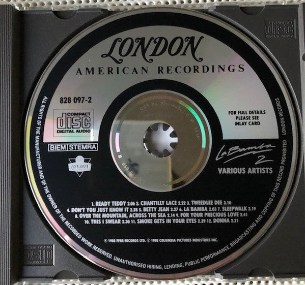 Various : La Bamba 2 - More Music From Original Motion Picture Soundtrack (CD, Comp)